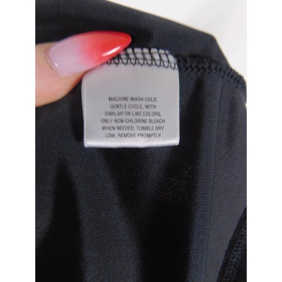 Jaclyn Smith Shirt Womens XL Black Velvet Velour Short Sleeve Scoop Neck Stretch - Picture 11 of 11